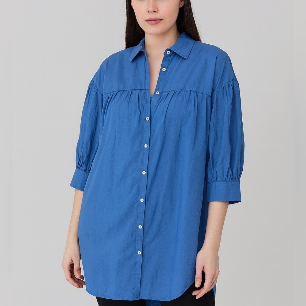 Maeve Royal Blue Button-Down Shirt